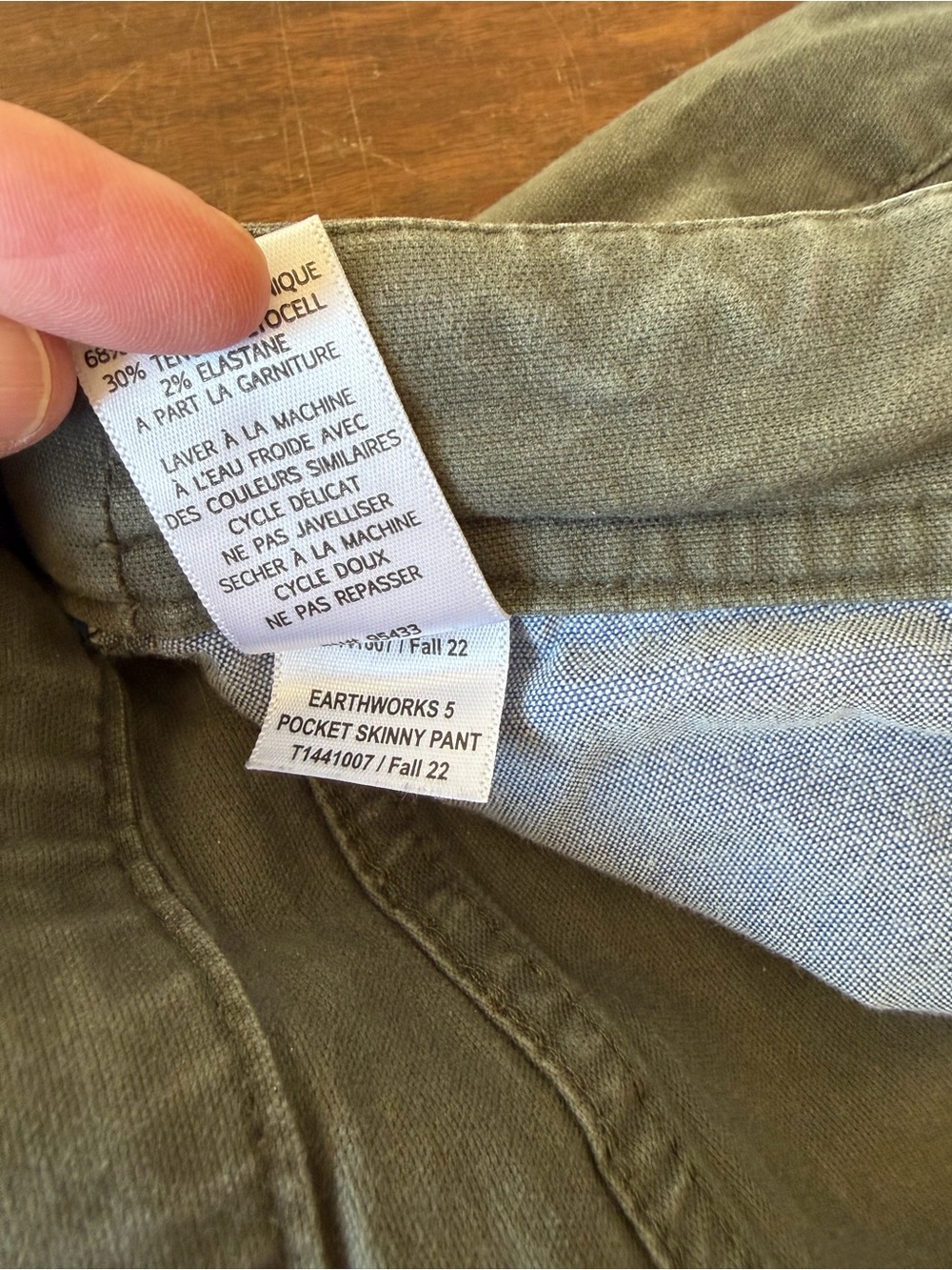 Toad & Co Olive Green Earthworks Pant - Picture 5 of 5